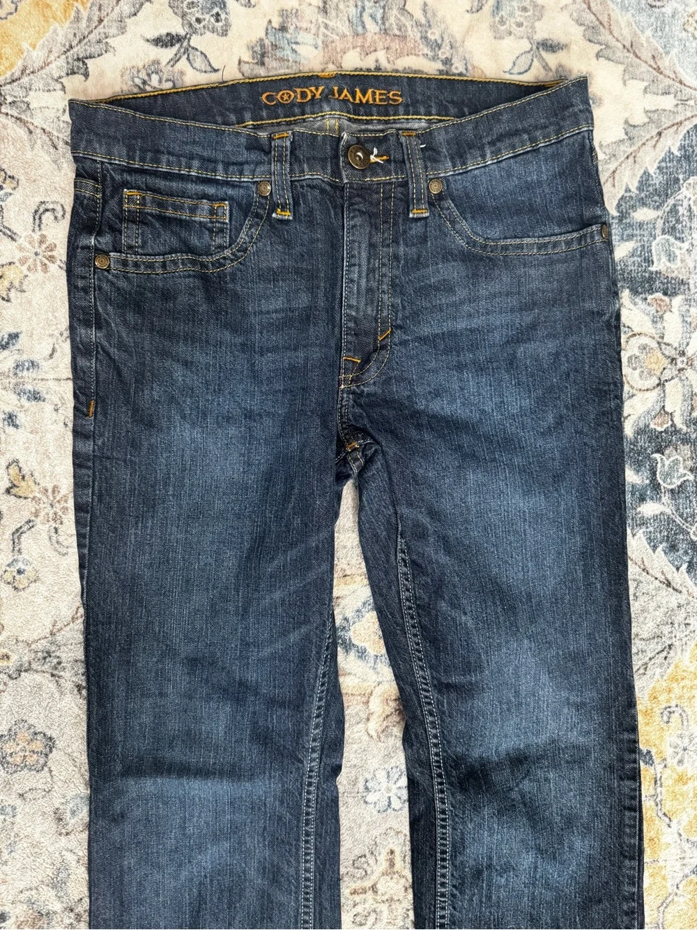 Men’s Cody James Dark Wash 33W x 34L Bootcut Blue Jeans style 138823